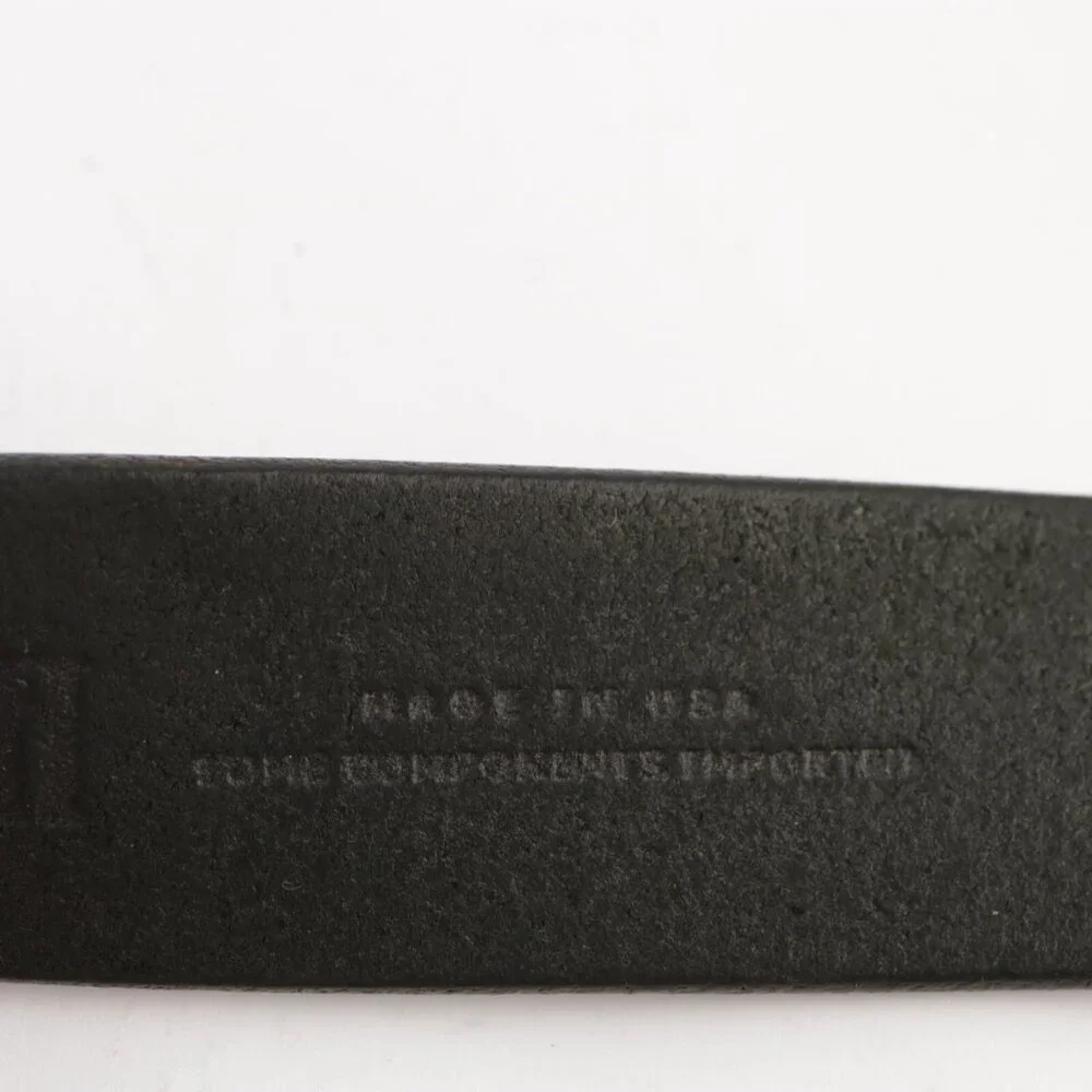 Duluth Mens Belt Size 44 2XL Black Leather 1 1/2